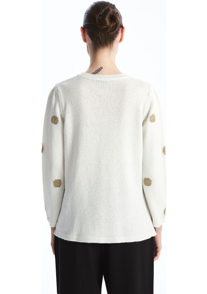 Yeni Sezon Bisiklet Yaka Puantiyeli Kadın Triko Kazak fırsatları