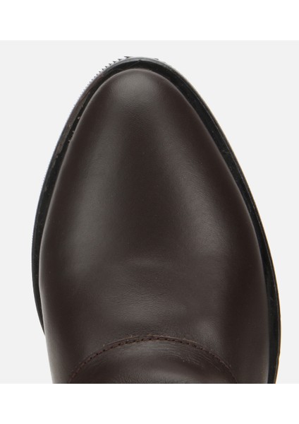 01BOH315760A480 KADIN Deri Kahverengi Tokalı Kırışık Görünümlü Kovboy/western Düz Bot indirimleri