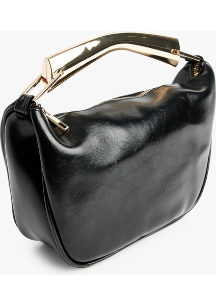 Metal Aksesuarlı Fermuarlı Suni Deri El Çantası modelleri