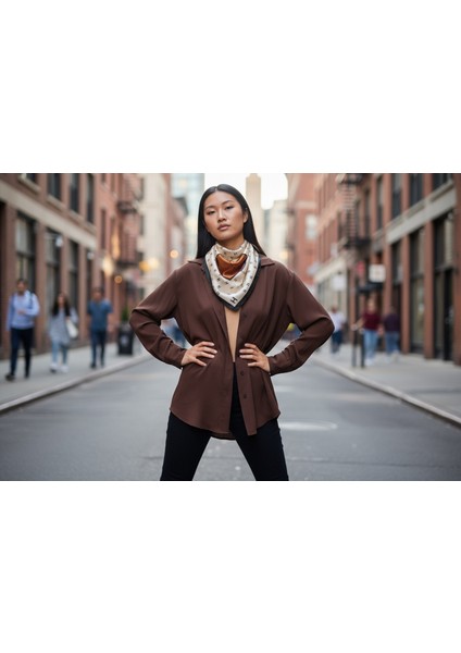 H Harf Desenli Fular 70 x 70 fiyatları