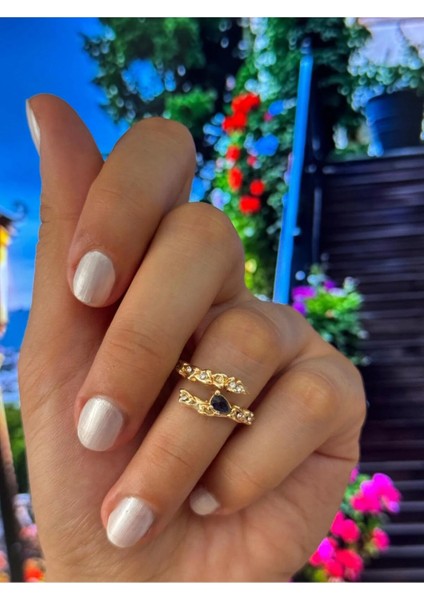 3 'lü Şık Tasarım Çelik Yüzük | Altın Kaplama Ayarlanabilir fırsatları