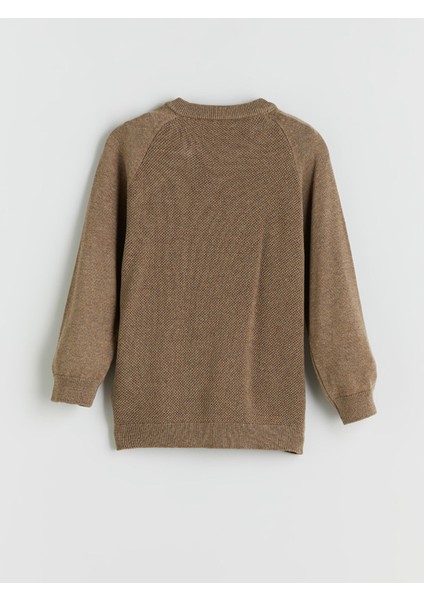 Yeni Sezon Reglan Kollu Erkek Çocuk Triko Kazak modelleri