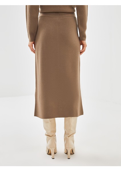 Yeni Sezon Beli Lastikli Dar Fit Kadın Triko Etek fırsatları