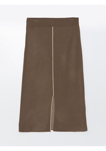 Yeni Sezon Beli Lastikli Dar Fit Kadın Triko Etek indirimleri