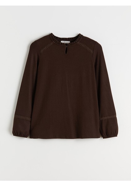 Yeni Sezon Fırfırlı Bisiklet Yaka Bluz indirimleri