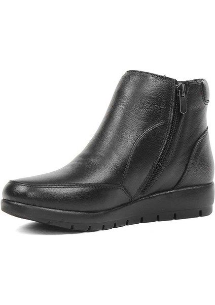 Kadın Siyah Fermuarlı Deri Bot modelleri