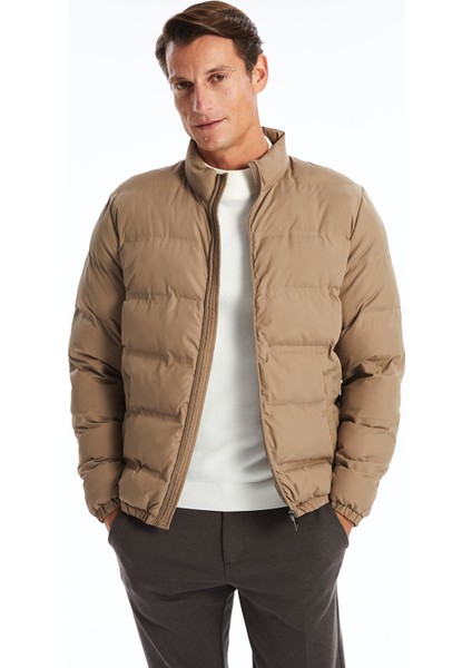 Yeni Sezon Standart Kalıp Dik Yaka Erkek Şişme Mont