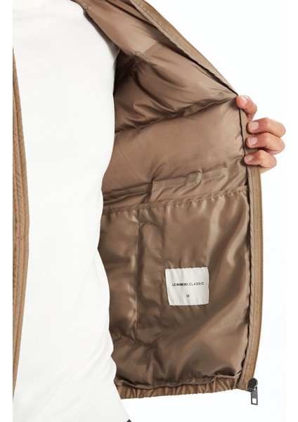 Yeni Sezon Standart Kalıp Dik Yaka Erkek Şişme Mont fırsatları