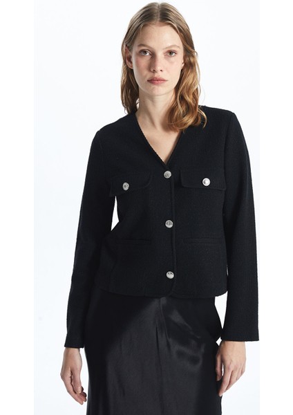 Yeni Sezon V Yaka Kadın Ceket