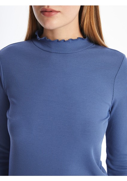 Yeni Sezon Dik Yaka Dokulu Kadın Body modelleri