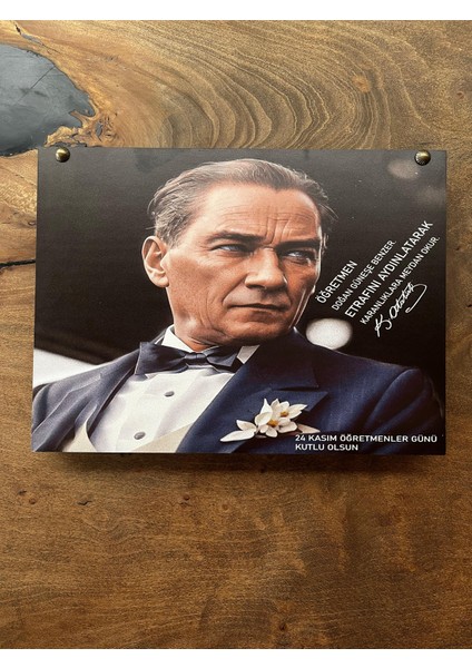 Öğretmenler Günü Özel Baskılı Ahşap Kutuda Hediye Çikolata