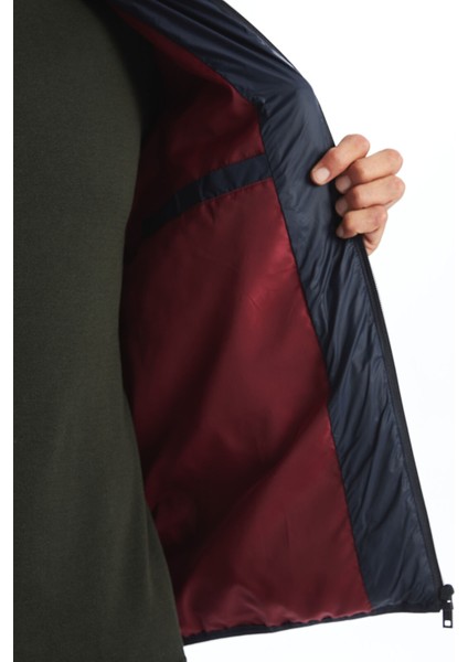 Yeni Sezon Standart Kalıp Dik Yaka Erkek Şişme Mont fırsatları