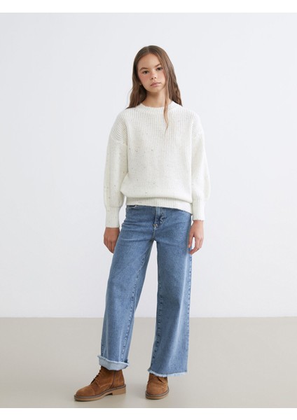 Yeni Sezon Bisiklet Yaka Kız Çocuk Triko Kazak fiyatları