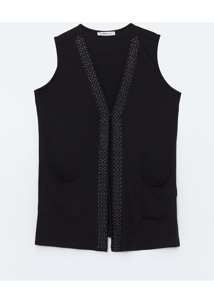 Yeni Sezon V Yaka Parlak Taşlı Kadın Yelek indirimleri