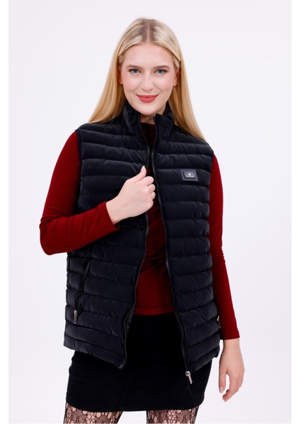 Kadın Nova Kumaş Şişme Yelek - Iç Cepli