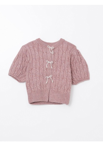 Yeni Sezon Kurdele Detaylı Balon Kollu Prenses Kazak indirimleri