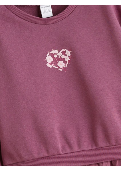 Yeni Sezon Bisiklet Yaka Uzun Kollu Kız Çocuk Sweatshirt modelleri