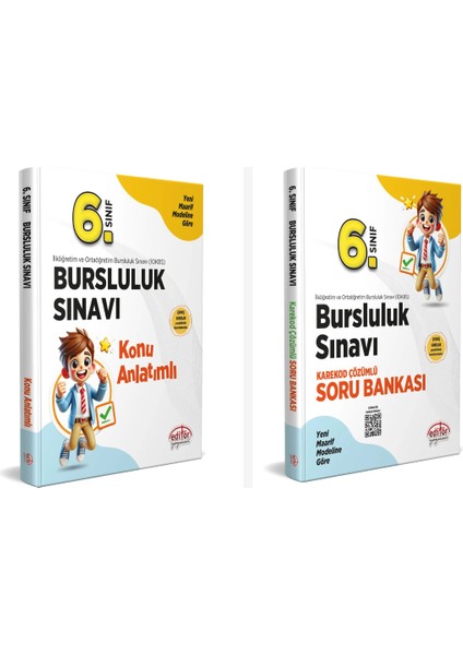 Editör 6. Sınıf Bursluluk Sınavı Konu Anlatımlı Soru Bankası Seti
