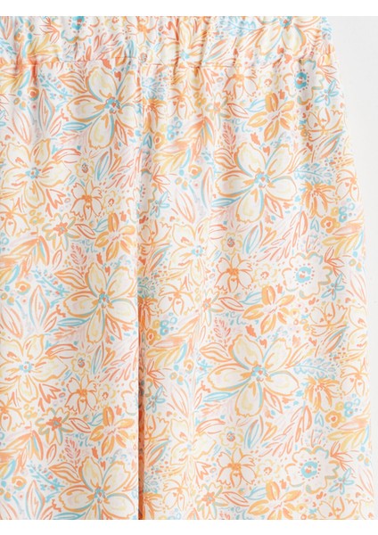 Yeni Sezon Beli Lastikli Desenli Kız Çocuk Pantolon modelleri