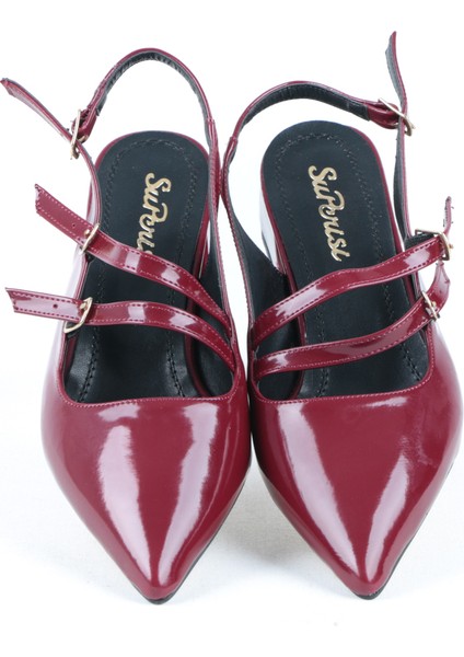 S.p 4 cm Arka Açık Sivri Burun Rugan Kadın Ayakkabı fiyatları