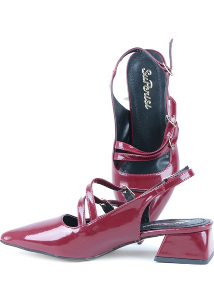 S.p 4 cm Arka Açık Sivri Burun Rugan Kadın Ayakkabı fırsatları