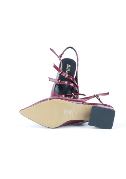 S.p 4 cm Arka Açık Sivri Burun Rugan Kadın Ayakkabı indirimleri