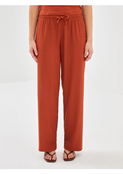 Yeni Sezon Beli Lastikli Dokulu Kadın Pantolon fiyatları