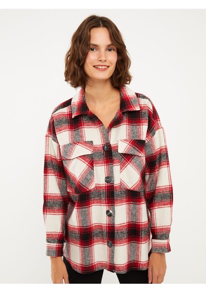 Yeni Sezon Ekose Uzun Kollu Flanel Oversize Kadın Oduncu Gömlek Ceket fiyatları