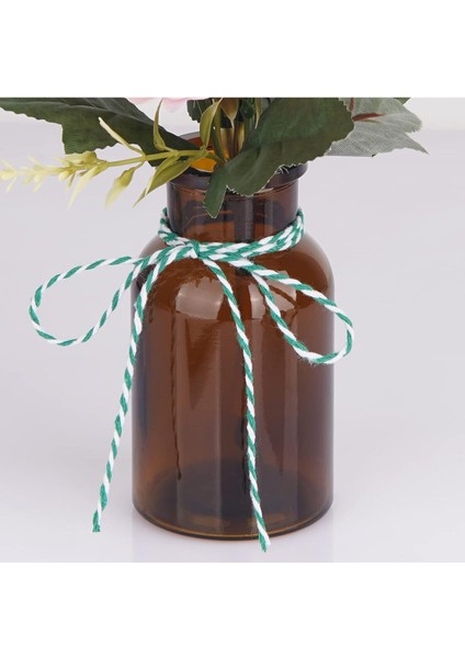 10 Metre Yeşil-Beyaz Bileklik Ipi Hediye Süsleme Ipi Marteniçka Paket Ipi