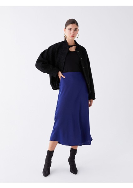 Yeni Sezon Standart Fit Düz Saten Kadın Etek fiyatları