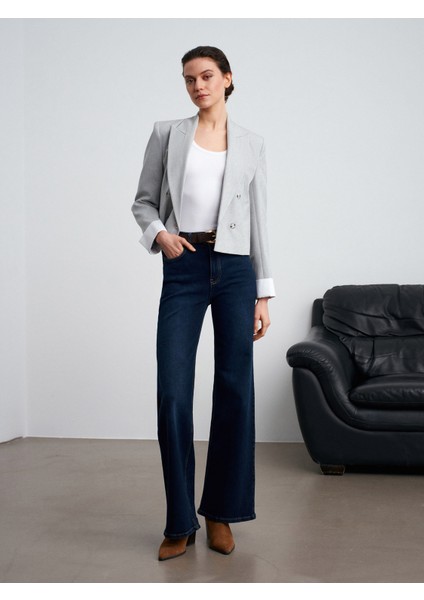 72089 Likralı Wide Leg Jean-Lacivert modelleri