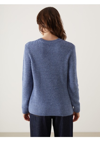 Yeni Sezon Bisiklet Yaka Ajurlu Kadın Triko Kazak fırsatları