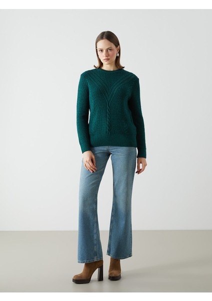 Yeni Sezon Bisiklet Yaka Ajurlu Kadın Triko Kazak fiyatları