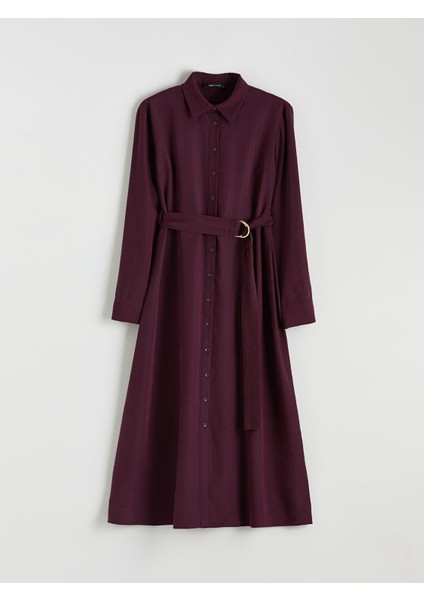 Yeni Sezon Beli Kemerli Gömlek Elbise indirimleri