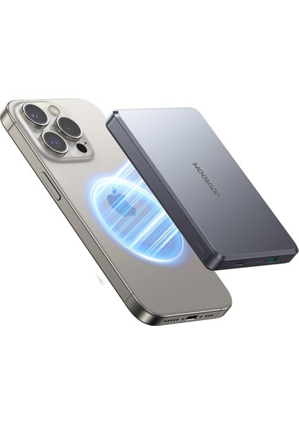 JR-PBM08 Pro 20W Manyetik Kablosuz Güç Bankası 10000MAH (Siyah)