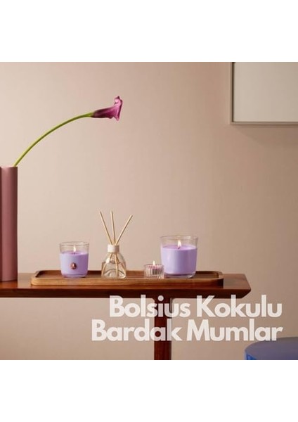 Kokulu Mum - Vegan & & Saf Koku Özlü - Yağı Içermez - 25 Saat Yanma Süresi - Pembe Renkte - 80MM/73MM fiyatları