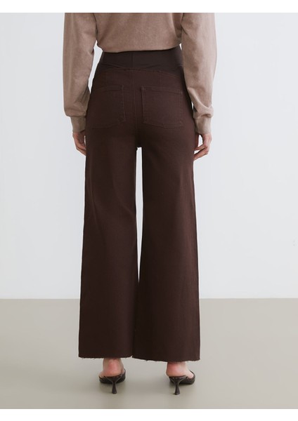 Yeni Sezon Karın Panelli Wideleg Hamile Jean Pantolon fırsatları