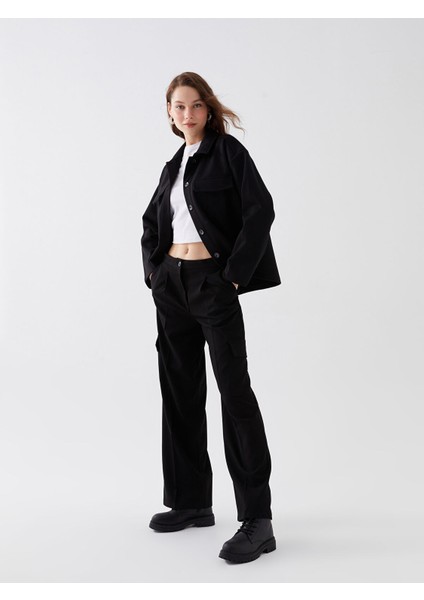 Yeni Sezon Kadın Rahat Kalıp Düz Kargo Pantolon