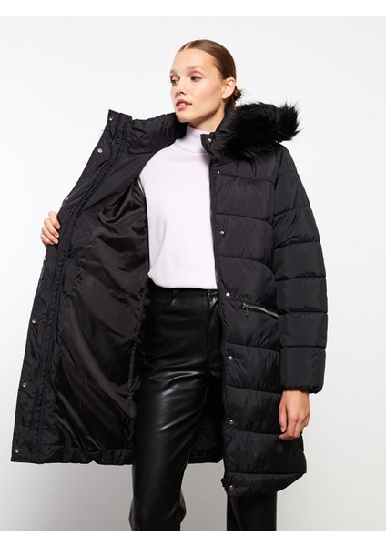 Yeni Sezon Kadın Kapüşonlu Düz Şişme Mont fiyatları