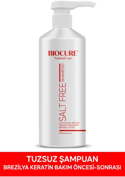 Keratin Bakım Öncesi Sonrası Tuzsuz Arındırıcı Günlük Saç Bakım Şampuanı / Parabensiz 500ML