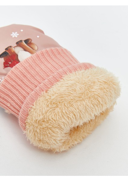 Yeni Sezon Geyik Baskılı Kız Çocuk Kar Eldiveni modelleri