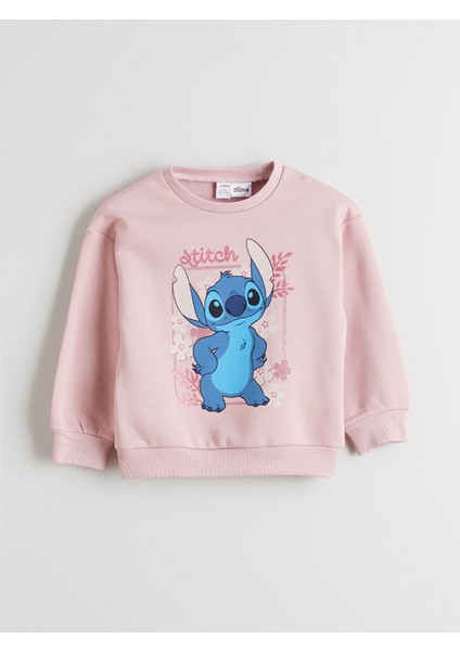 Yeni Sezon Bisiklet Yaka Stitch Baskılı Kız Çocuk Sweatshirt modelleri