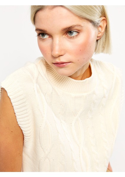 Yeni Sezon Bisiklet Yaka Kendinden Desenli Kadın Süveter indirimleri