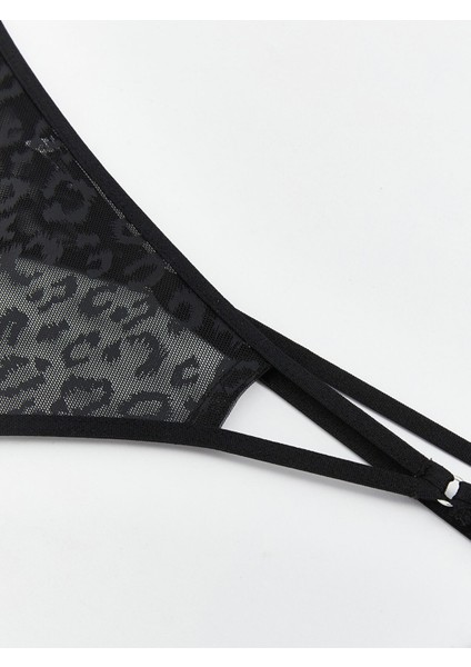 Yeni Sezon Leopar Desenli Dantelli Fantezi Tanga Külot modelleri