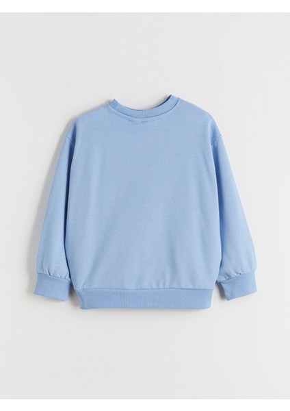 Yeni Sezon Bisiklet Yaka Minnie Mouse Baskılı Kız Çocuk Sweatshirt modelleri