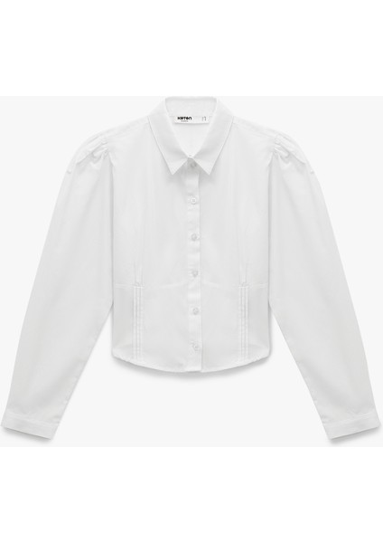 Dikiş Detaylı Düğmeli Klasik Yaka Uzun Kollu Gömlek