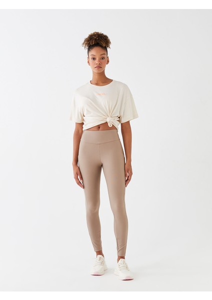 Yeni Sezon Beli Lastikli Düz Interlok Kadın Spor Tayt modelleri