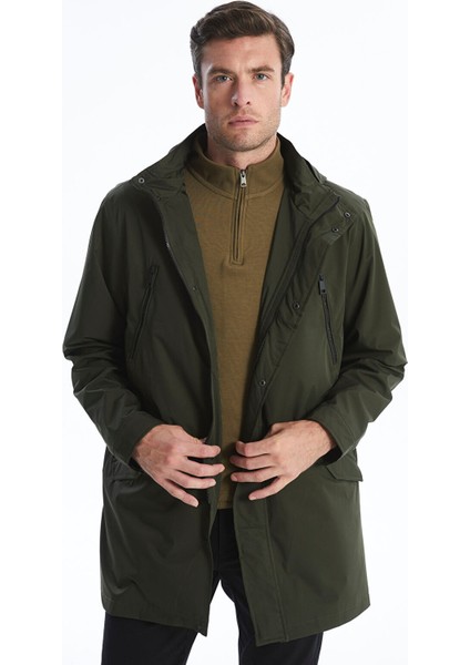 Yeni Sezon Standart Kalıp Kapüşonlu Erkek Mont