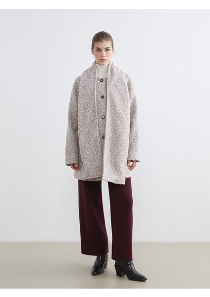 Yeni Sezon Bisiklet Yaka Atkılı Kadın Kaşe Kaban fiyatları