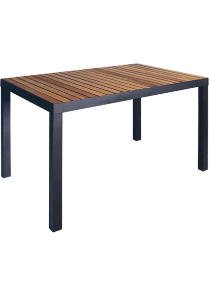 Iroko Tablalı Alüminyum Masa 100X160
